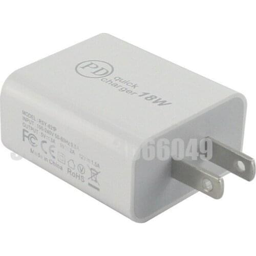 200pcs/lot 18W Fast Charging PD Charger for iPhone 11 Pro 8 Plus XR XS Max USB C Type C pd us Travel Power Adapter