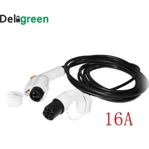 QNBBM 16A Type 1 to Type 2 IEC62196 ev charging plug with 5M TUV/UL cables