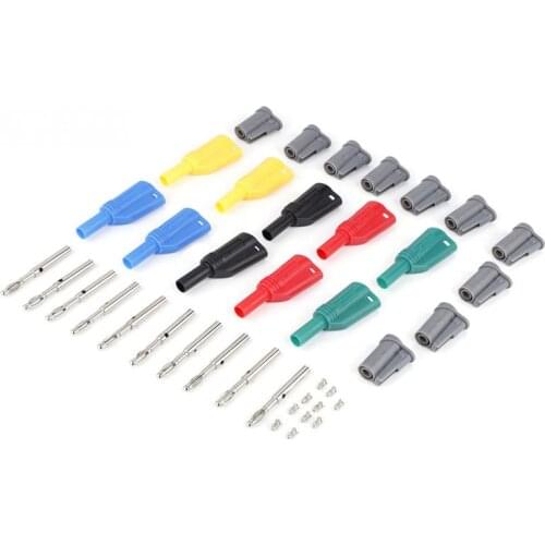 10sets P3005 4mm Banana Plug Multimeter Connector Welding/Assembled Screw Fixing Connectors Kit Wholesale