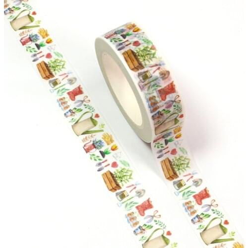 10pcs/lot 15MM*10M Spring Flower Plants Leaves Watering Decorative Washi Tape DIY Scrapbooking Masking Tape School Office Supply