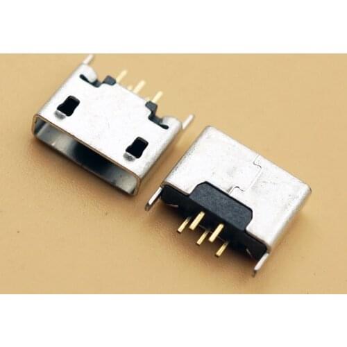 Smonisia 1000pcs MK5P Micro USB AB Type Sockets 180Degree Vertical Type Micro USB Jacks