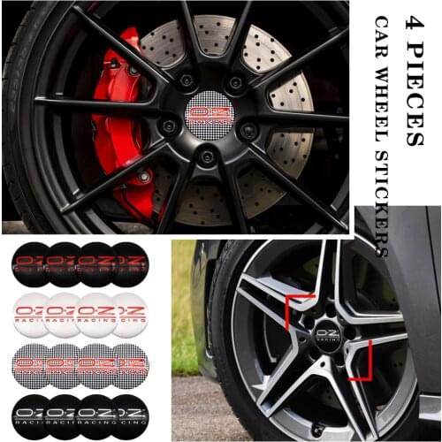 4Pcs/set Car Wheel Center Hub Cap Stickers Decals Car 56mm for OZ Racing Logo Badge Emblem wheel center covers Sticker Accessory