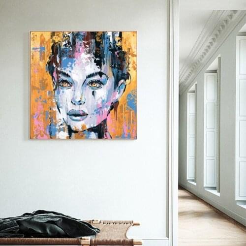 Abstract Man Portrait Color Canvas Posters Prints Wall Art Oil Painting Decorative Picture Modern Home Decoration