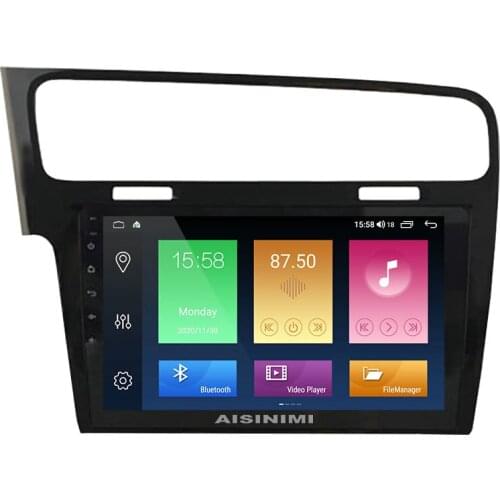 AISINIMI Android 10 Car Dvd Player navigation For VOLKSWAGEN GOLF 7 (BLACK) Car Audio Gps Multimedia Stereo Monitor