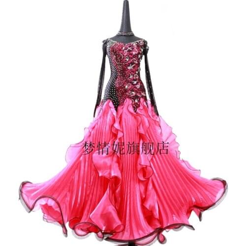 Ballroom Dancing Dress Newest Design Woman Modern Waltz Tango Dance Dress/standard Ballroom Competition Costume Handmade Dance