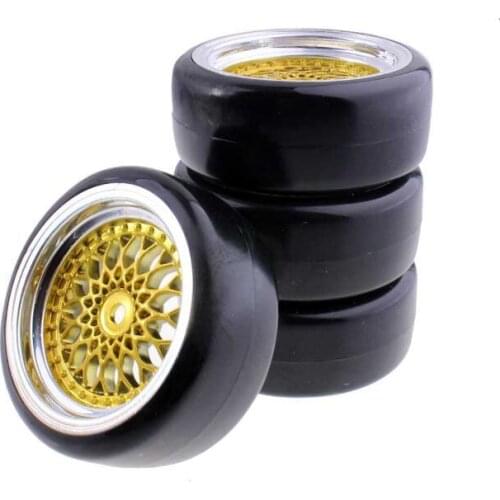 Free Shipping 4pcs 1/10 Drift car tires wheels fit for Sakura HPI HSP RC Drift car offset 3/6/9mm