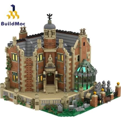 Buildmoc The Haunted Manor Ghost House Collection Model Haunted Ghost Castle Ideas City Streetview Building Blocks Kid Toys Gift
