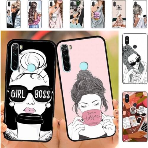 Yinuoda Princess Female boss coffee Phone Case for Redmi Note 8 7 9 4 6 pro max T X 5A 3 10 lite pro