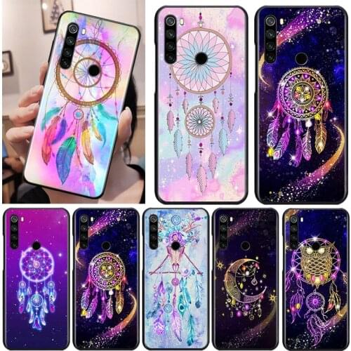 Dream catcher watercolor Black Cover For Xiaomi Redmi Note 9 9S 8T 8 7 6 5A 5 4X 4 Pro Max Soft Phone Case