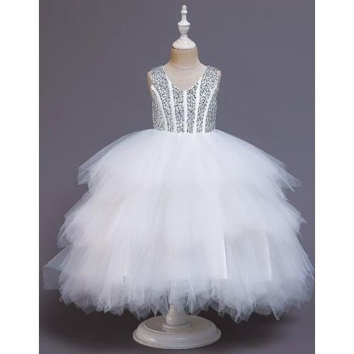 Kids Dresses for Girls Lace Cake Tutu Party Princess Baby Girl Dress For 3-12 years Old Evening Wedding Party Prom Show Costume