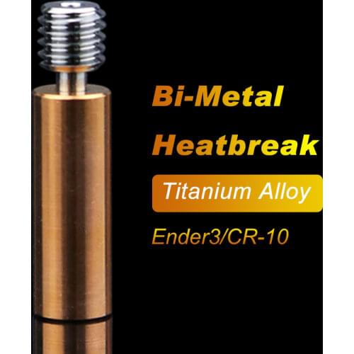 CR10 Ender3 Throat Titanium alloy Bi-Metal Heatbreak For CR10 CR-10S Ender-3 Ender-5 1.75mm Filament Smooth Heat break