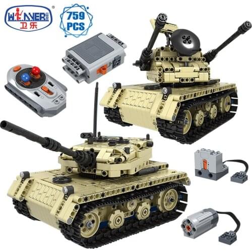 ERBO Military Machine Technical Creator Building Blocks Remote Control Camion Tank Electric Bricks Toys for Adult Children