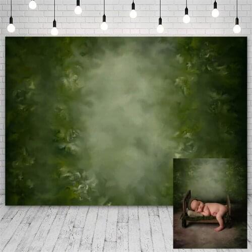 Baby Shower Backdrop Green Abstract Newborn Photography Background Birthday Portrait Photoshoot Studio Photozone Photocall Decor