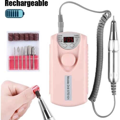 Nail Drill Machine Portable Rechargeable Electric Nail Drill Pen For Manicure Nail Gel Polisher Nail Art Equipment Nail Tools
