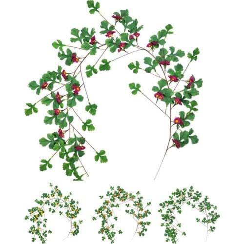 Artificial Vine Fake Small Daisy Flowers Garland Wall Hang Plant Ivy for Home Wedding Party Decoration