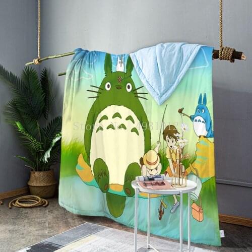 Anime My Neighbor Totoro Cat Castle Summer Quilt Blanket Mat 3D Printed Quilt Bed Sofa Sleep Blanket For Kids Washable Cartoon
