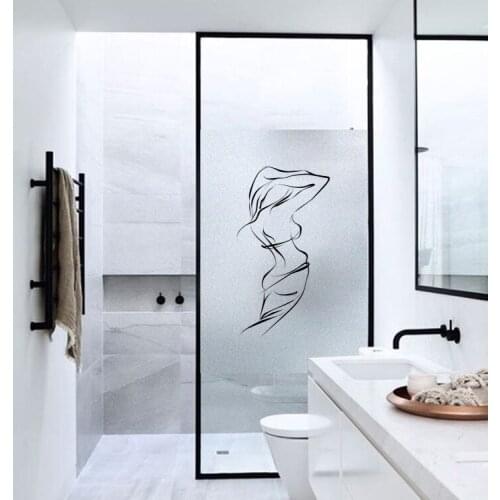 Custom size Window Film Poster Static Cling frosted Home Decor Glass Stickers for bathroom kitchen sliding door Sexy girl
