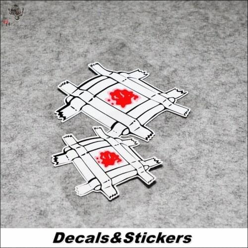 NO.L207 Funny Wound bandaging 3M Reflective Modified Stickers Car Helmet Waterproof Decals Racing Motorcycle