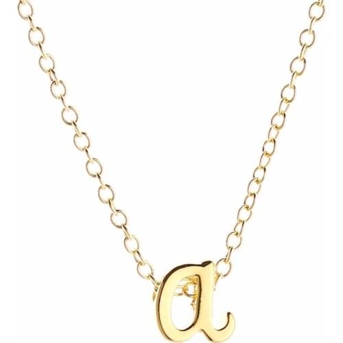 New Fashion Letter Necklace Jewelry,Tiny Initial Necklace,Lower case letters,Couples Necklace,Gold/Silver Gift For Her-Gift Idea