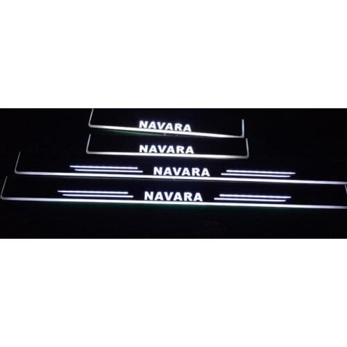 Welcome Pedal Lights For Nissan NP300 Navara 2015 - 2018 Pedal car Door Sill Pathway Lamps led thresholds scuff plates Avante md
