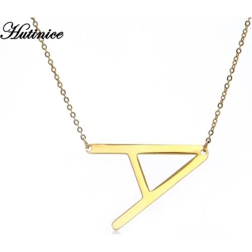 Simple Design 26 Letters Pendant Necklace for Women Charm Jewelry A B C D E F G H I J K L M N O P Q R S T U V W X Y Z
