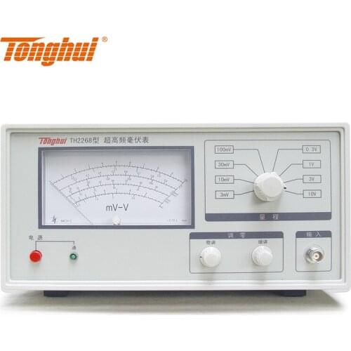 Tonghui TH2268 Ultrahigh-frequency UHF Pointer type analog millivoltmeter 1kHz-1200MHz