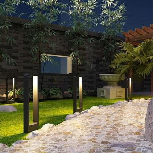 5PCS 15W COB LED Garden Light LED Lawn Lamp Modern Aluminum Pillar Light Outdoor Courtyard villa landscape lawn bollards light