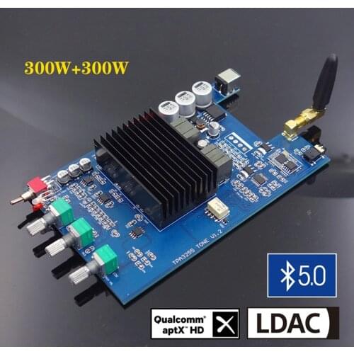 New TPA3255 Audiophile HIFI Bluetooth 5.0 High Power Amplifier Board Digital Amplifier 300W+300W
