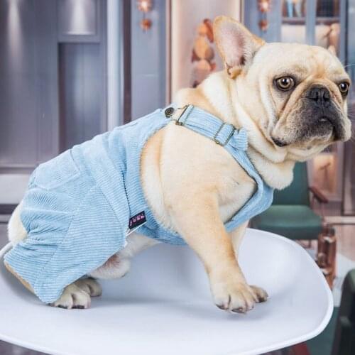 Corduroy Dog Overalls Sleeveless Straps Pet Jumpsuit For Small Medium Dog Chihuahua French Bulldog Cat Clothing Coat JPS Apparel