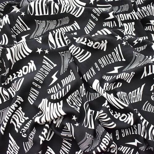 High quality fashion printed chiffon fabric soft comfortable clothing tissue for women dress, diy material by meter