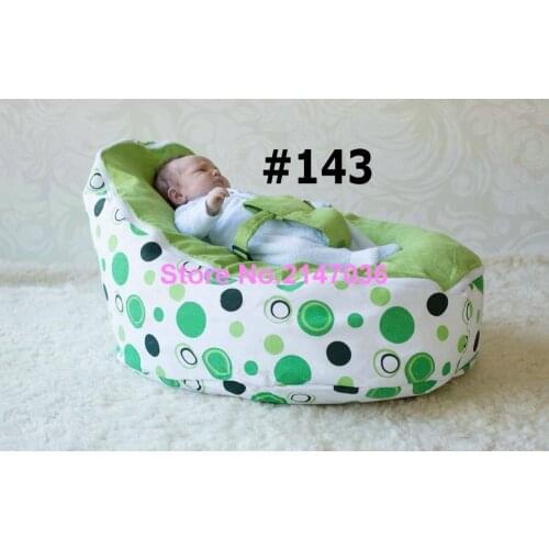 Green polka dots wholesale custom printed faux suede beanbag chair, baby beanbag, kids bean bag sofa seat