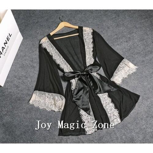 Yomrzl new arrival sexy lace womens robe, transparent gauze sleep wear, vintage sleep clothes L234