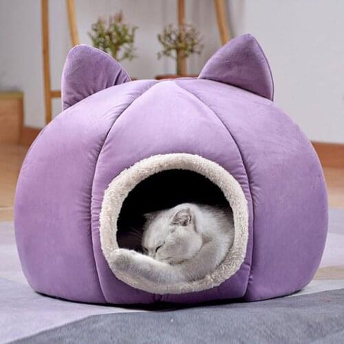Winter Warm Dog Bed Cat Square Nest Pet Bed Space Capsule Closed Ball Cat Litter Cat House Portable Products 37*37*36CM