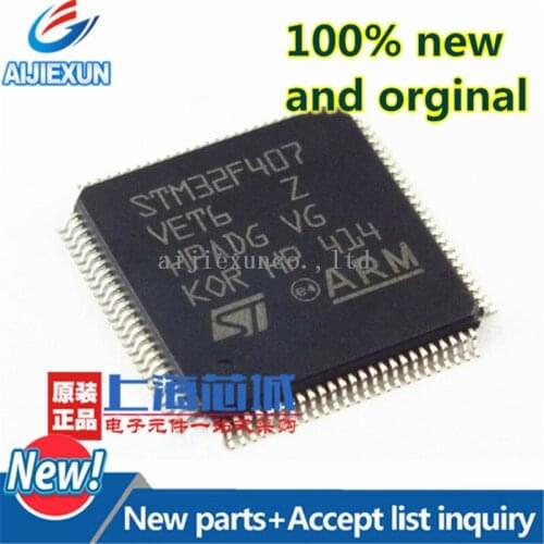 1Pcs 100%New and original STM32F407VET6 MCU 32-bit STM32 ARM Cortex M4F RISC 512KB Flash 2.5V/3.3V 100-Pin LQFP Tray in stock