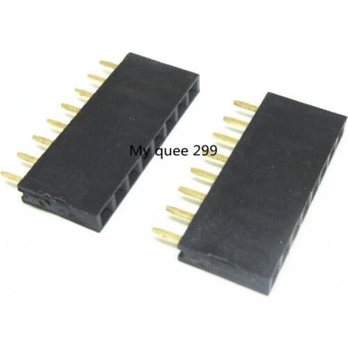 20 pcs 8P 2.54mm Female Header Single Row Straight Pin Socket 1*8 Strip Pitch Connector