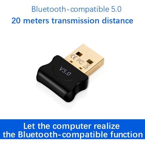 5.0 Bluetooth-compatible Adapter USB Transmitter for Pc Computer Receptor Laptop Earphone Audio Printer Data Dongle Receiver