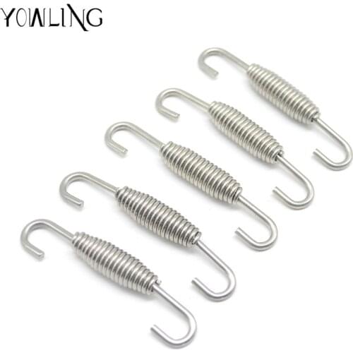 5pieces Stainless Steel Universal Motorcycle Exhaust Scooter Muffler pipe spring accessories Exhaust Pipe Muffler Springs Hooks