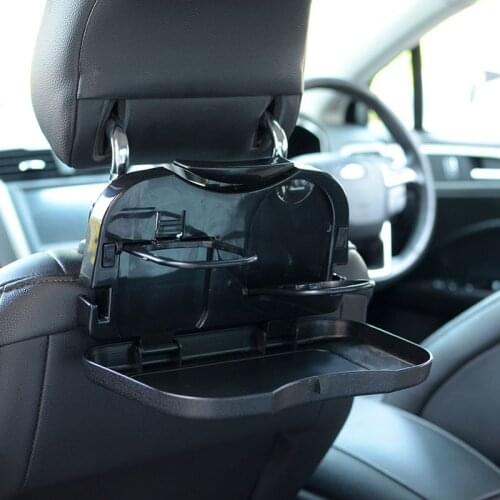 Folding Car Auto Back Seat Table Drink Food Cup Tray Holder Stand Desk Black Shelf in car seats store content ark