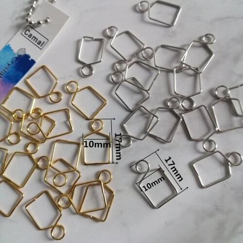 Camal 100pcs 10*17mm Gold/Chrome Metal Buckle Hook Connector For Hanging Crystal Tube Ball Pendant Chandelier Lamp Lighting Part