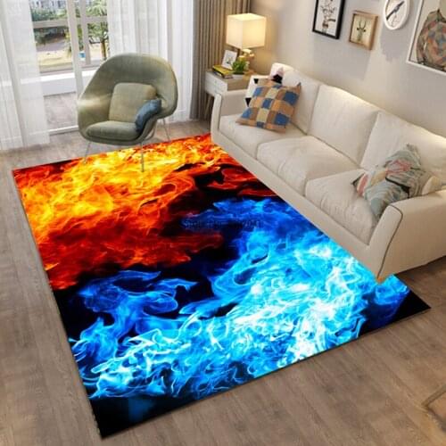 Home Decoration 3D Animal Wolf Carpet Flannel Anti-slip Girls Bedroom Area Rugs Child Play Floor Mat Cartoon Living Room Carpets