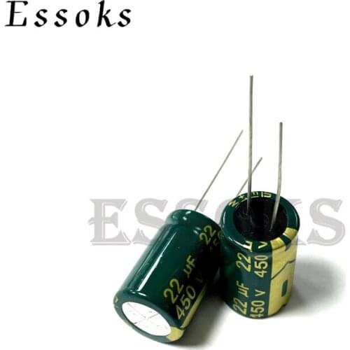 5pcs Electrolytic Capacitor 450V22UF 450V 22UF 13X20 mm High Frequency Low ESR Aluminum Capacitors
