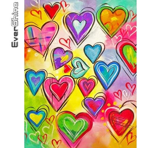 Evershine Diamond Painting Heart 5D DIY Diamond Embroidery Love Cross Stitch New Arrival Mosaic Cartoon Valentines Day Gifts