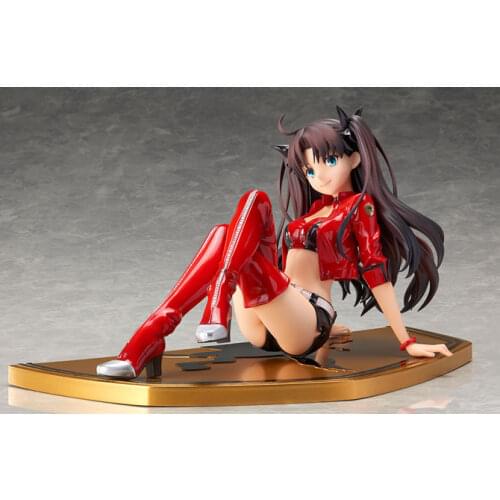 100% Japanese original anime figure Fate stay night Tohsaka Rin Racing ver action figure collectible model toy for boys