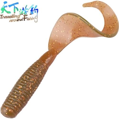 TAF 4pc/pack Soft Lure Isca Artificial Jigging Wobblers Quality Silicone Soft Fishing Bait Saltwater Ocean Rock Fishing Worm