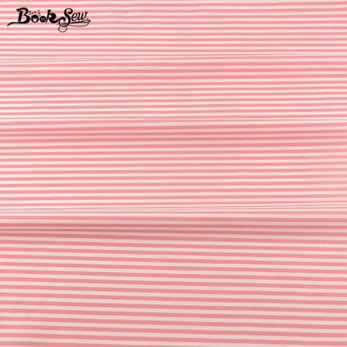 Cotton Twill Fabric Pink Strips Style Booksew Fabric Material High Quality Quilting For Baby Patchwork Decoration Dress Tela