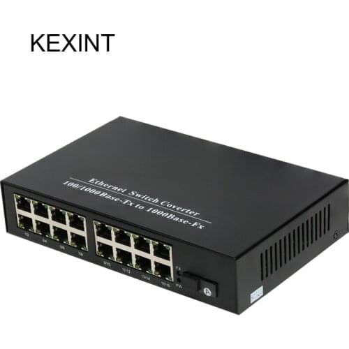KEXINT 16 Port Media Converter Ethernet Order Fiber Media Converters Fiber Network Media Converter FTTH