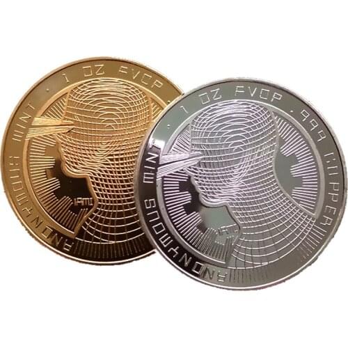 Creative Souvenir Gold Plated Bitcoin Collectible Gift Crypto Coins Art Collection Physical Commemorative Replica Coin