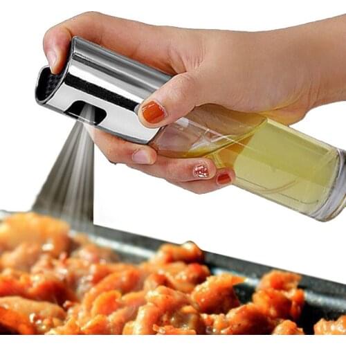 Kitchen Stainless Steel Olive Oil Sprayer BBQ Baking Spray Bottles Cookware Leak-proof Water Pump Oil Dispenser Kitchen Tool