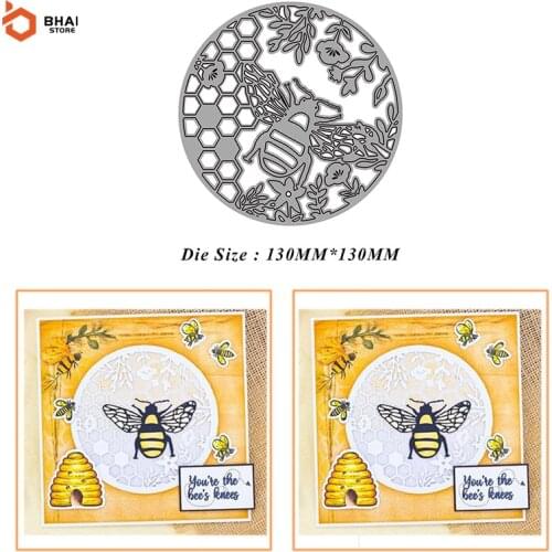 Metal Cutting Dies Honeycomb Round Frame Stencils For DIY Scrapbooking Cards Decor Craft Embossing Paper Card Die Cut 2021
