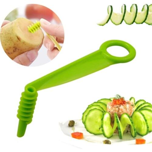 Multifunction Cucumber Spiral Hand Slicer Vegetables Fruits Cutter Screw Knife Cucumber Potato Chipper Home Kitchen Tool ,1PC